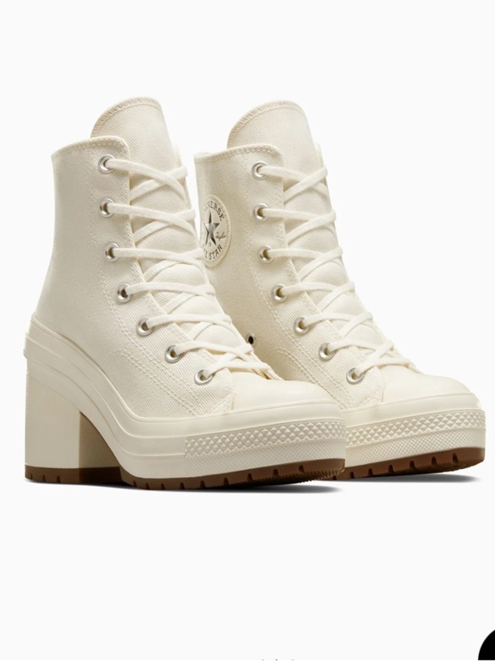 NEW Converse Chuck 70 De Luxe Heel High Top Cream Off White Ivory Size 11 / 42.5 - Picture 7 of 16